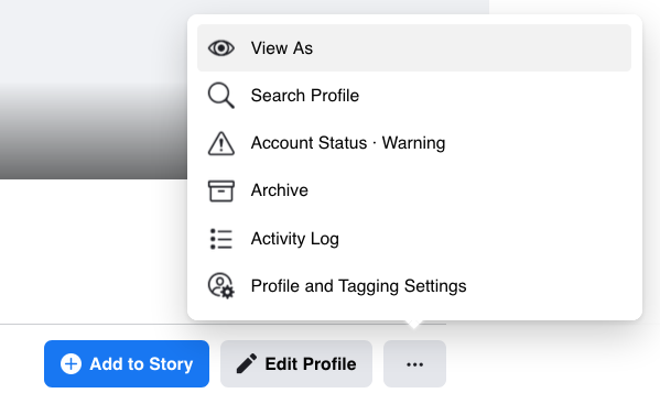 il sistema view as di facebook ti permette di vedere il tuo profilo come se fossi un estraneo
